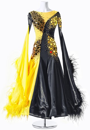 Bold Contrast Full Length Dance Gown MFB0058