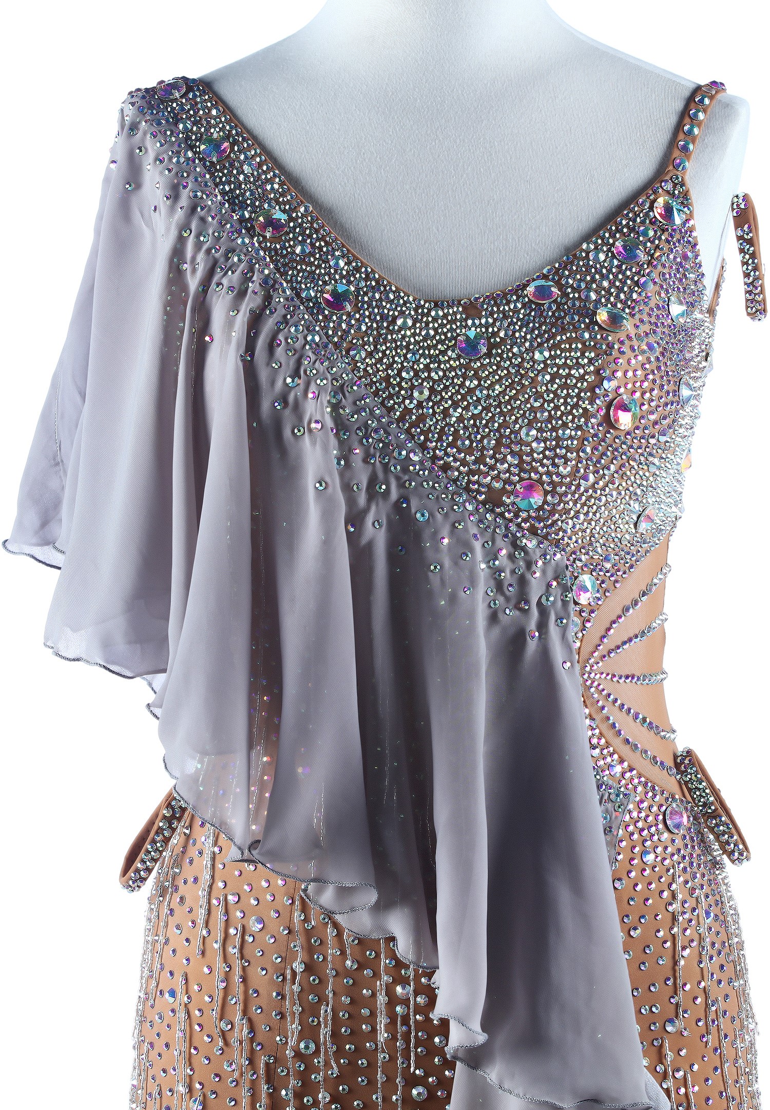 Captivating Frilled American Smooth Dance Dress A5322