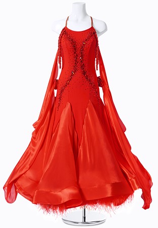 Dragon Fire Pearly Ballroom Dress MFB0088