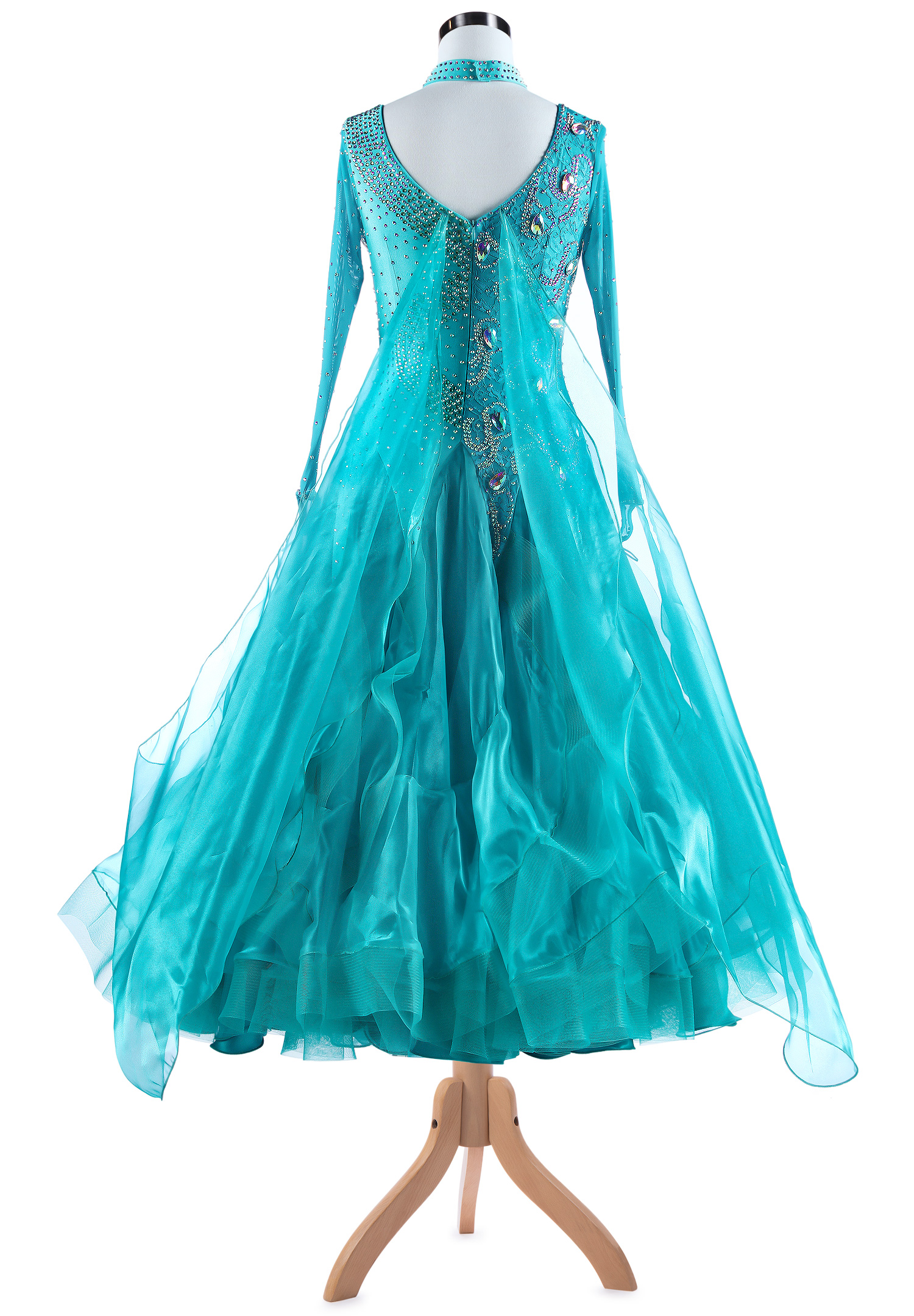 Exquisite Dual Division Standard Ballroom Dance Gown A5333
