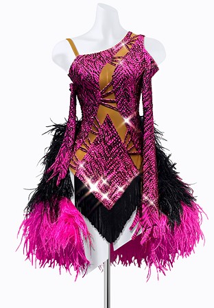 Feather Allure Latin Dress PR-L215101