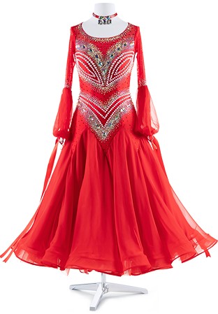 Festive Masquerade Ballroom Dance Dress A5398