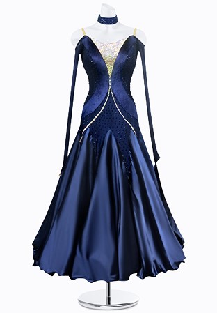 Midnight Satin Ballroom Gown JT-B3723