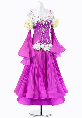 Pleated Fusion Ballroom Gown PR-B220011