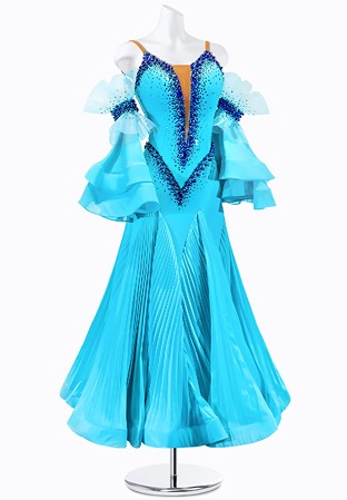 Pleated Ice Ballroom Gown PR-B220009