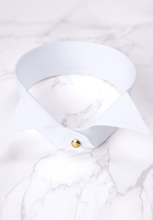 Chrisanne Clover Pro Cotton Collar - 4.5cm-White