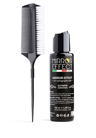 Mirror Effect Hair Gel with Comb-Black