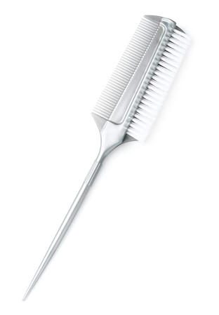 Professional Hair Comb w/ Brush-Silver Grey