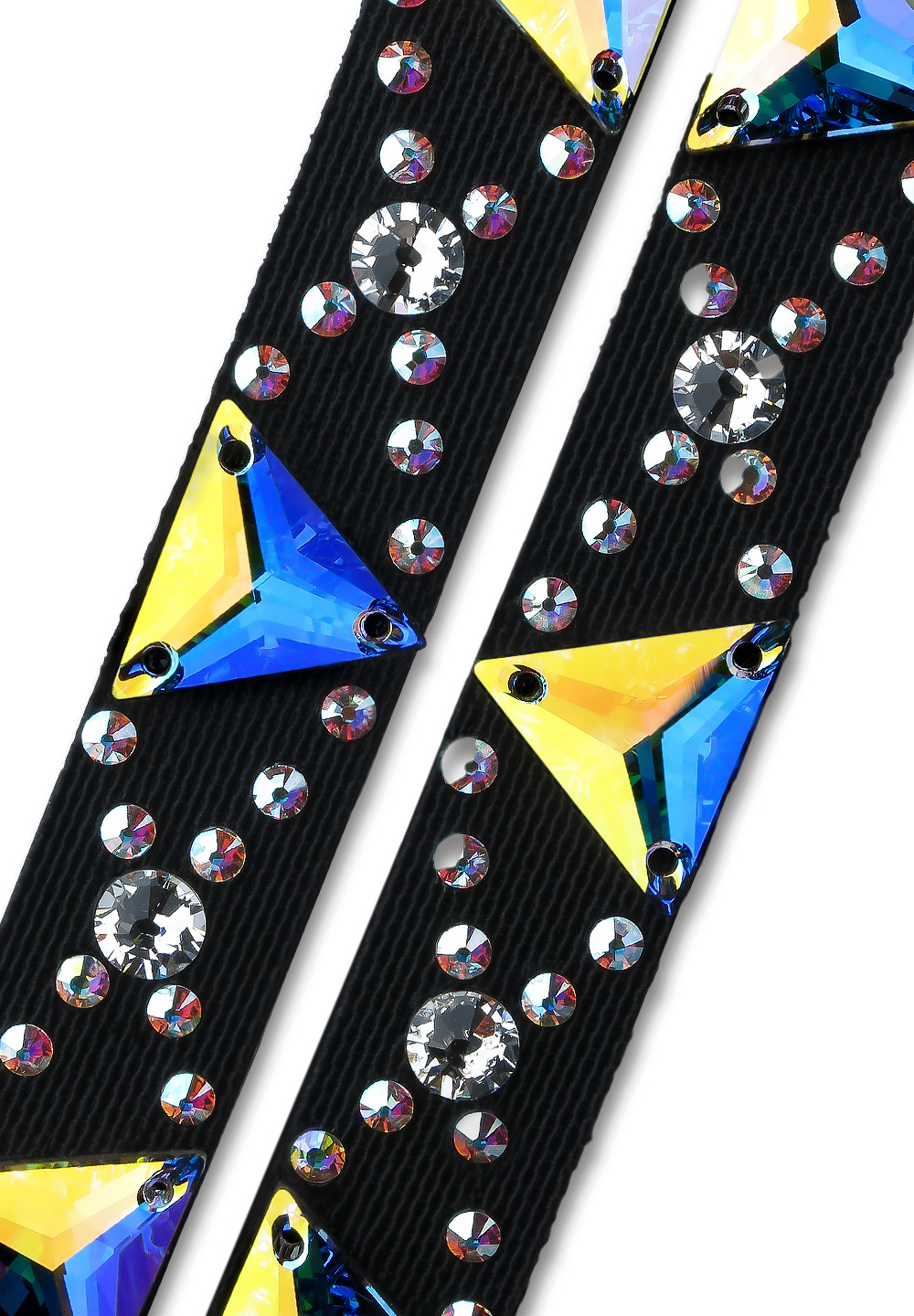 Ballroom Ave Crystallized Shoe Straps CS401 BLK Shoe Strap