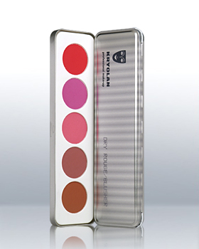 Kryolan 5 Colors Dry Rouge and Contour Palette 5196