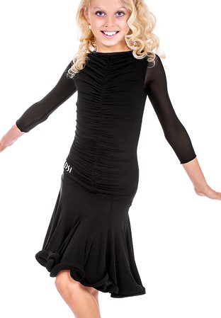 DSI Maddie Juvenile Dress 1090-Black/Mesh Sleeve