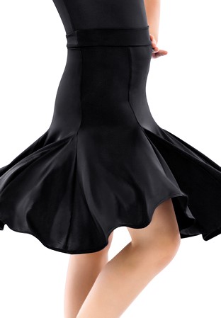 Sasuel Girls Latin Skirt Vera-Black Crepe