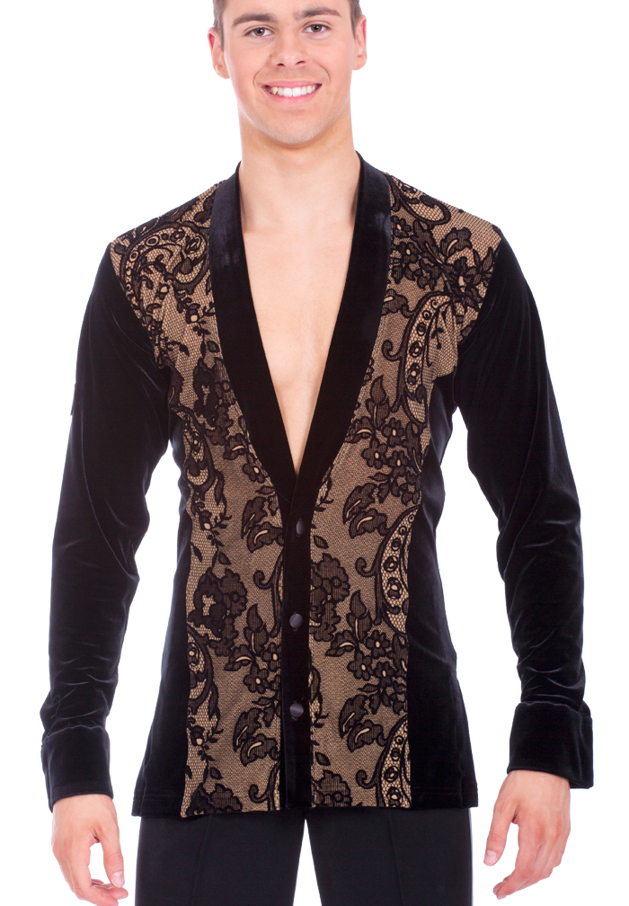 DSI Mens Gareth Latin Dance Shirt 4044 Latin Shirt