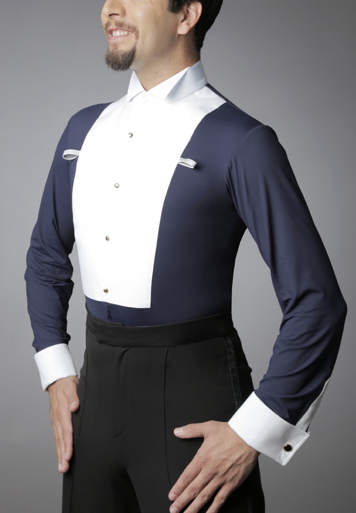 Dancemo Mens Ballroom Shirt with Builtin Collar 92014101Dancewear