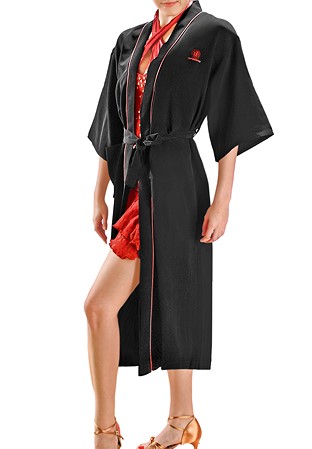 Supadance Adult Kimono-Black with Red Trim