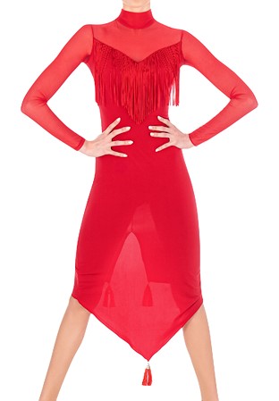 Dance Box Figaro Latin Dress P20120010-02 Red