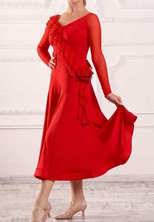 Dance Box Paloma Ballroom Dress P23120008-02 Red