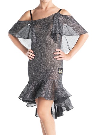 Victoria Blitz Cremona Lurex Latin Dress-Silver Lurex