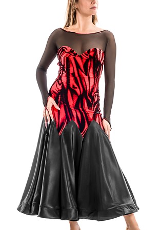 Victoria Blitz Tigre Dress-Black/Fluorescent Red