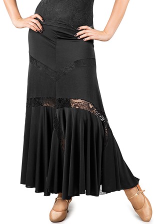 Dance Box Jenny Ballroom Skirt P16120014-01 Black/Black
