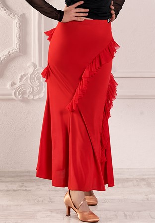 Dance Box Ava Ballroom Skirt P23120031-02 Red