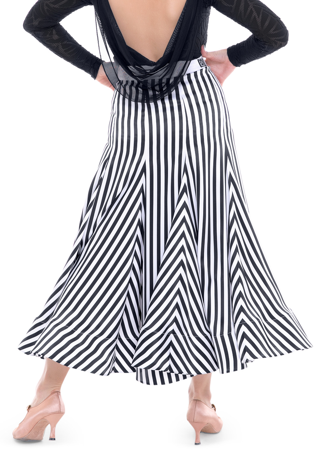PopconAtelier 8 Panel Stripe Ballroom Dance Skirt WMS096 Skirts
