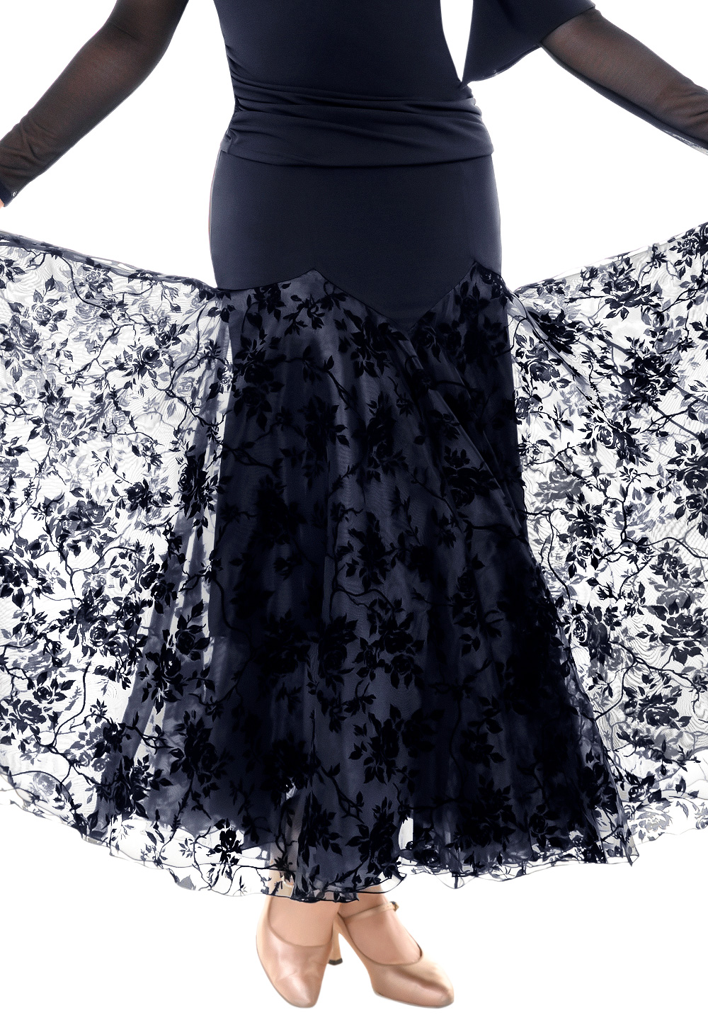 PopconAtelier Blossom Godet Ballroom Dance Skirt WMS503 Skirts