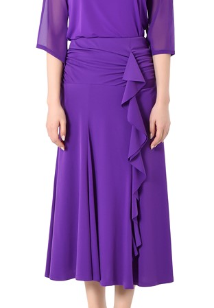 Taka Frilled Ballroom Practice Skirt KR1902RA-SK235-Purple