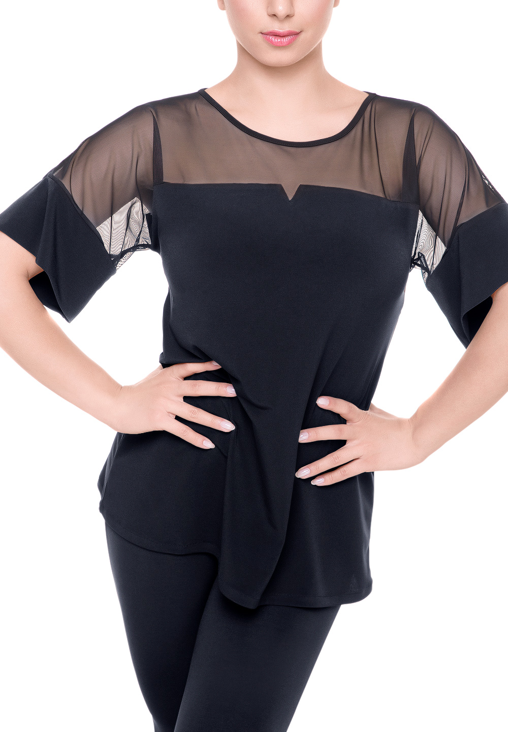 PopconAtelier Loose Boxy Latin Dance Top WLT080D Tops