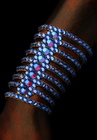 Bettina Rhinestone Bracelet BC-204 Sapphire-Sapphire
