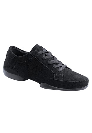 Anna Kern 4055 Mens Dance Sneakers-Black Suede