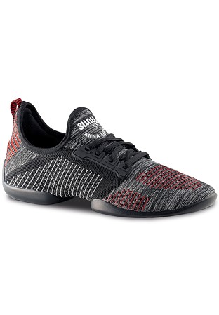 Anna Kern Pureflex Mens Dance Sneaker-4015 Grey/Red