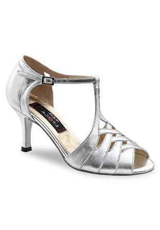 Nueva Epoca Caia Ladies Social Shoes-Silver Chevro