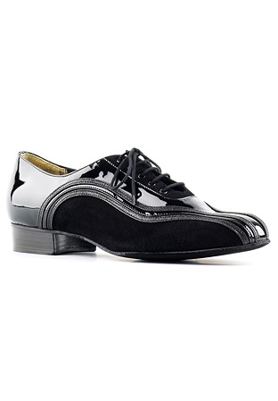 Paoul 2047 Dance Shoes-Black Patent/Black Suede/Black Sl08