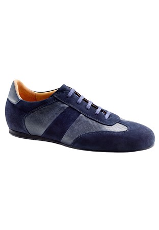 Werner Kern 28061 Mens Dance Sneakers-Blue Nappa/Suede