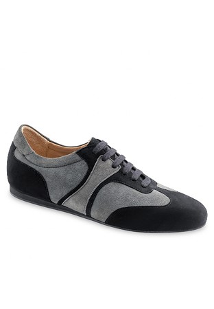 Werner Kern 28065 Parma Mens Dance Sneaker-Black/Grey Suede