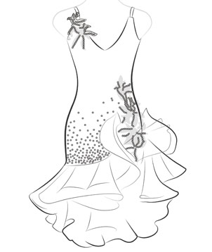 One-Sided Ruffled Skirt