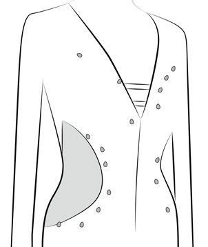 Side cutout mesh covering