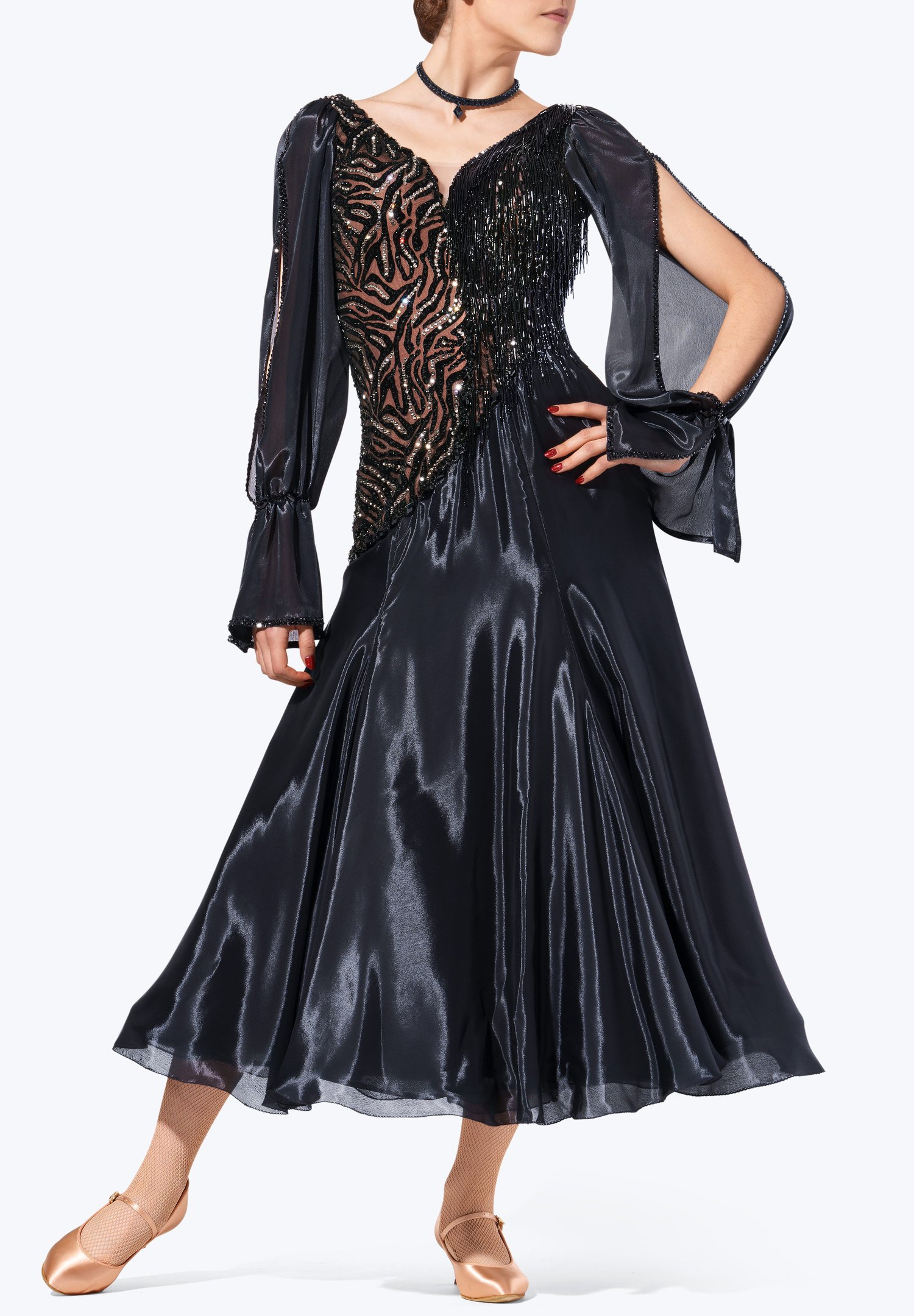 Dark Victorian Ballroom Dress AF-B2301 | International Ballroom