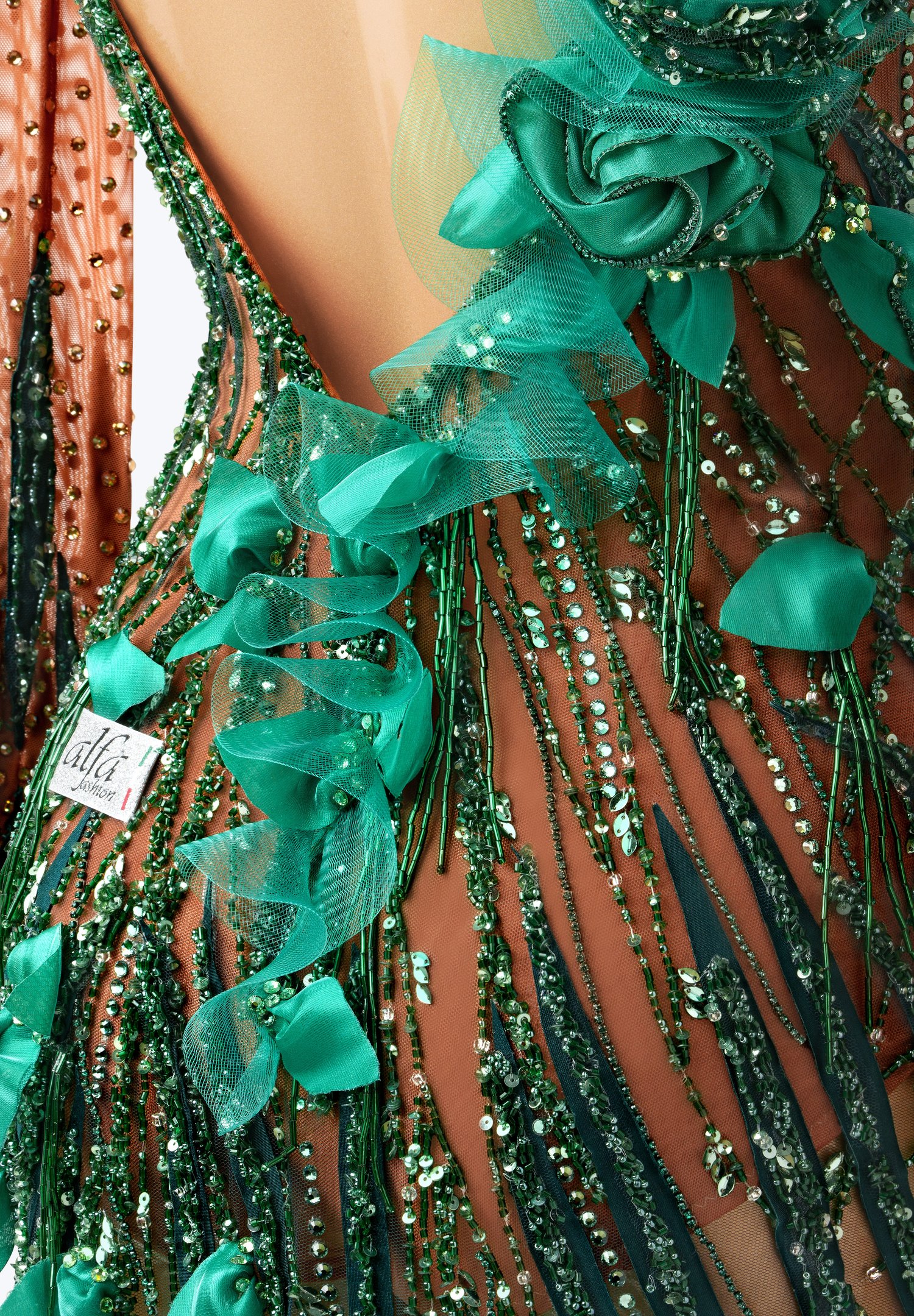 Jungle Flower Latin Dress AF-L2305