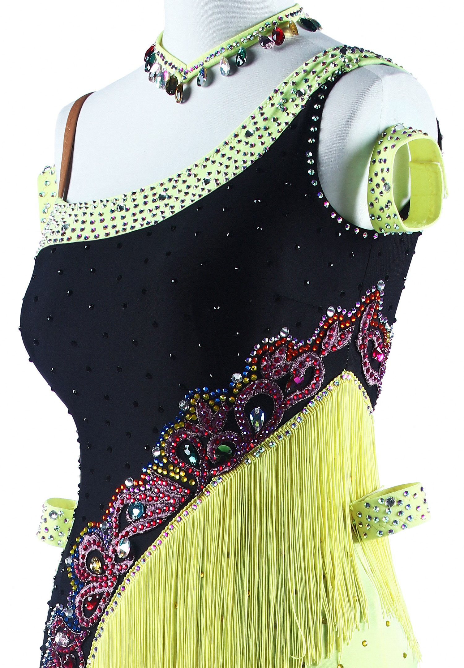 Asymmetrical Fringe Latin Rhythm Dance Dress VN-L5274 | International Latin Asymmetrical Fringe Latin Rhythm Dance Dress VN-L5274 | International Latin