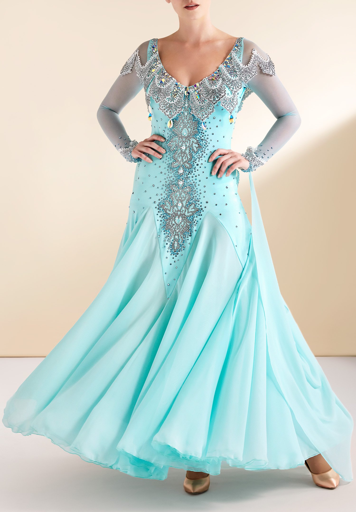 modern ballroom dresses Lace Ballroom Dance Competition Dresses Modern Waltz Tango Performance