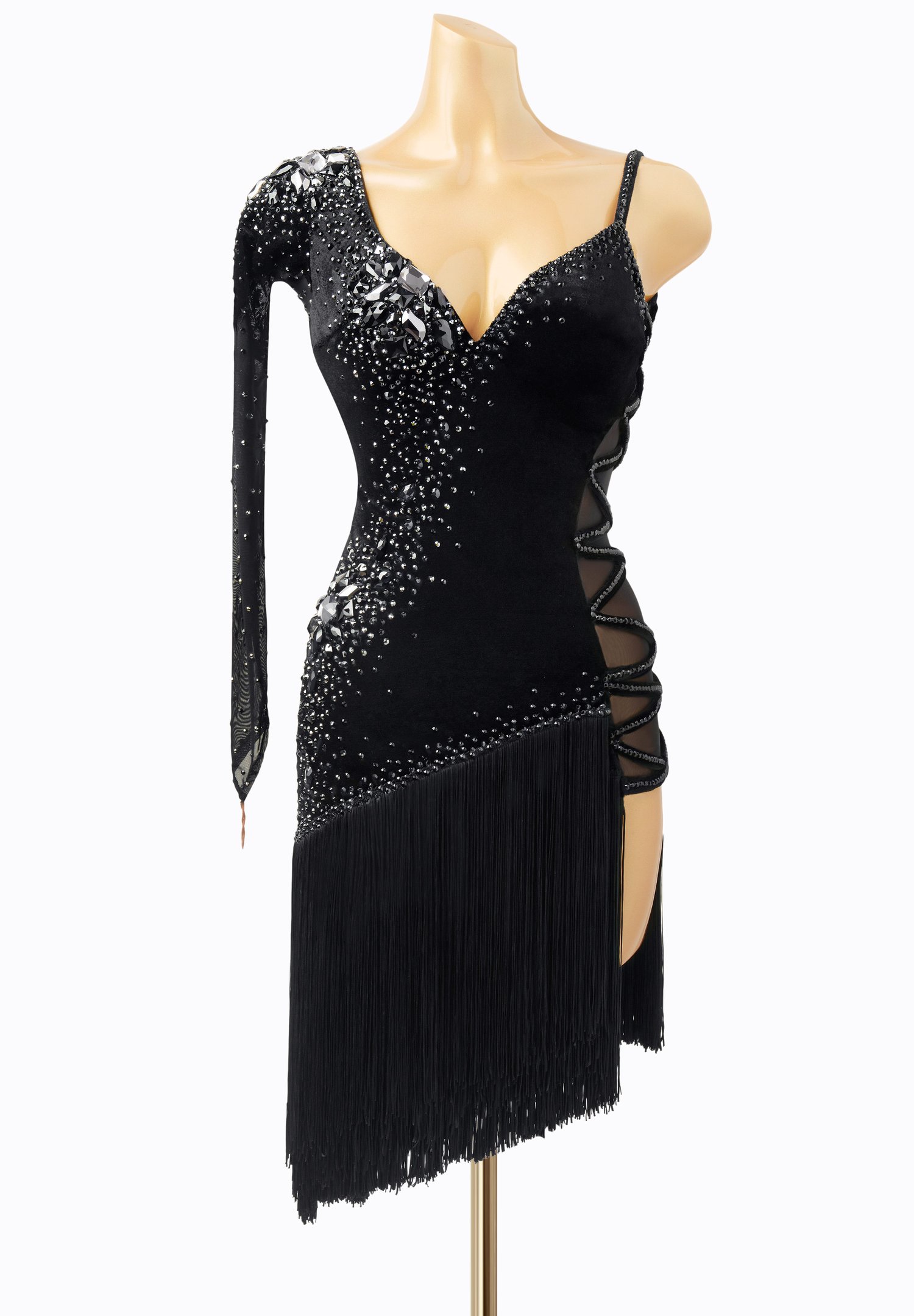 Crystal Widow Latin Dress AD-L2934 | International Latin