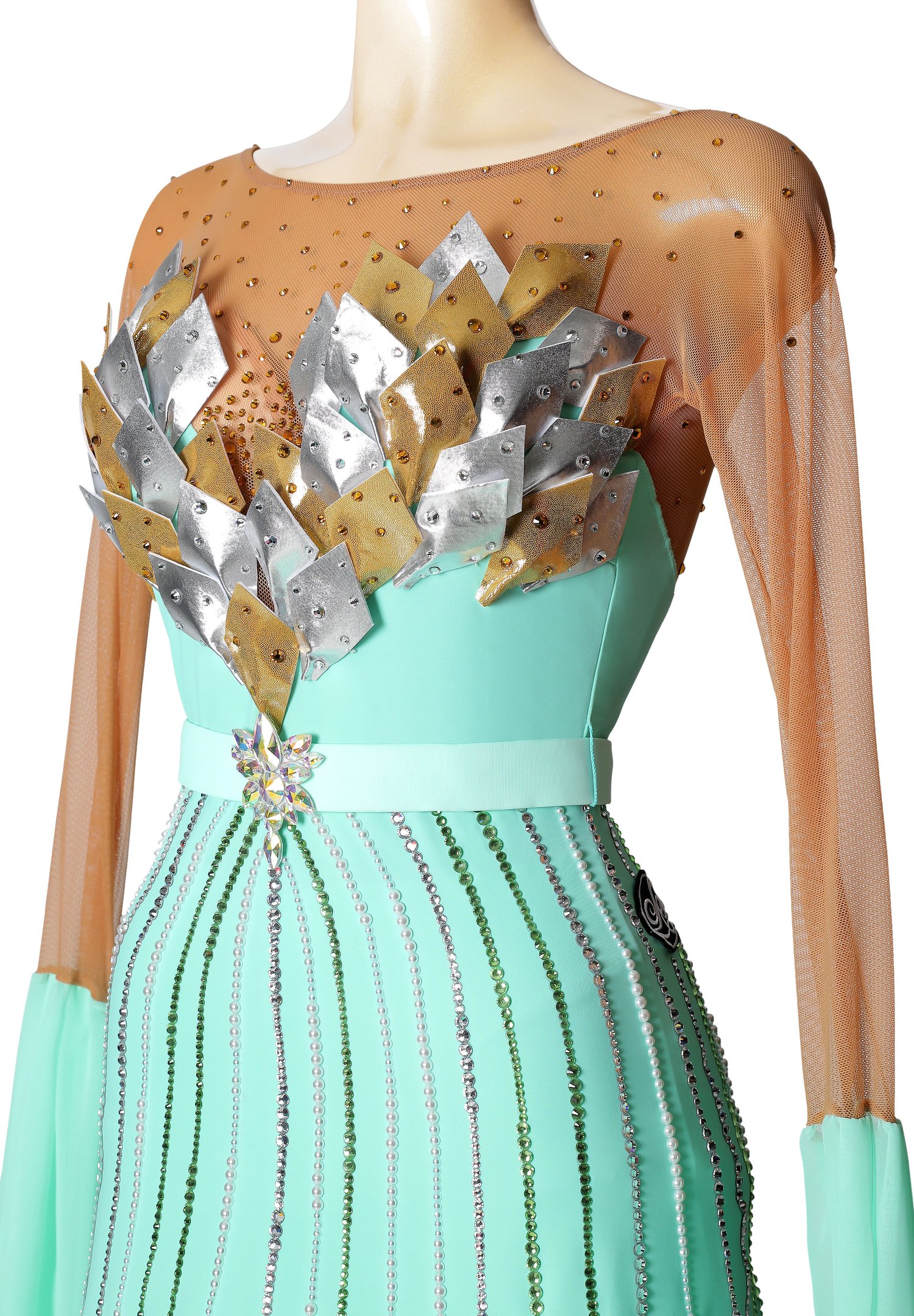 Diamond Mermaid Ballroom Dance Dress PC-WB19121 | International Ballroom