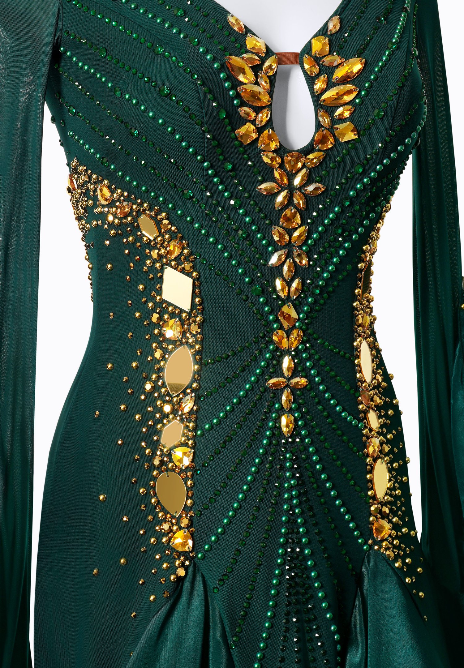 emerald green fantasy dress Enchanted Forest Ruffle Dress