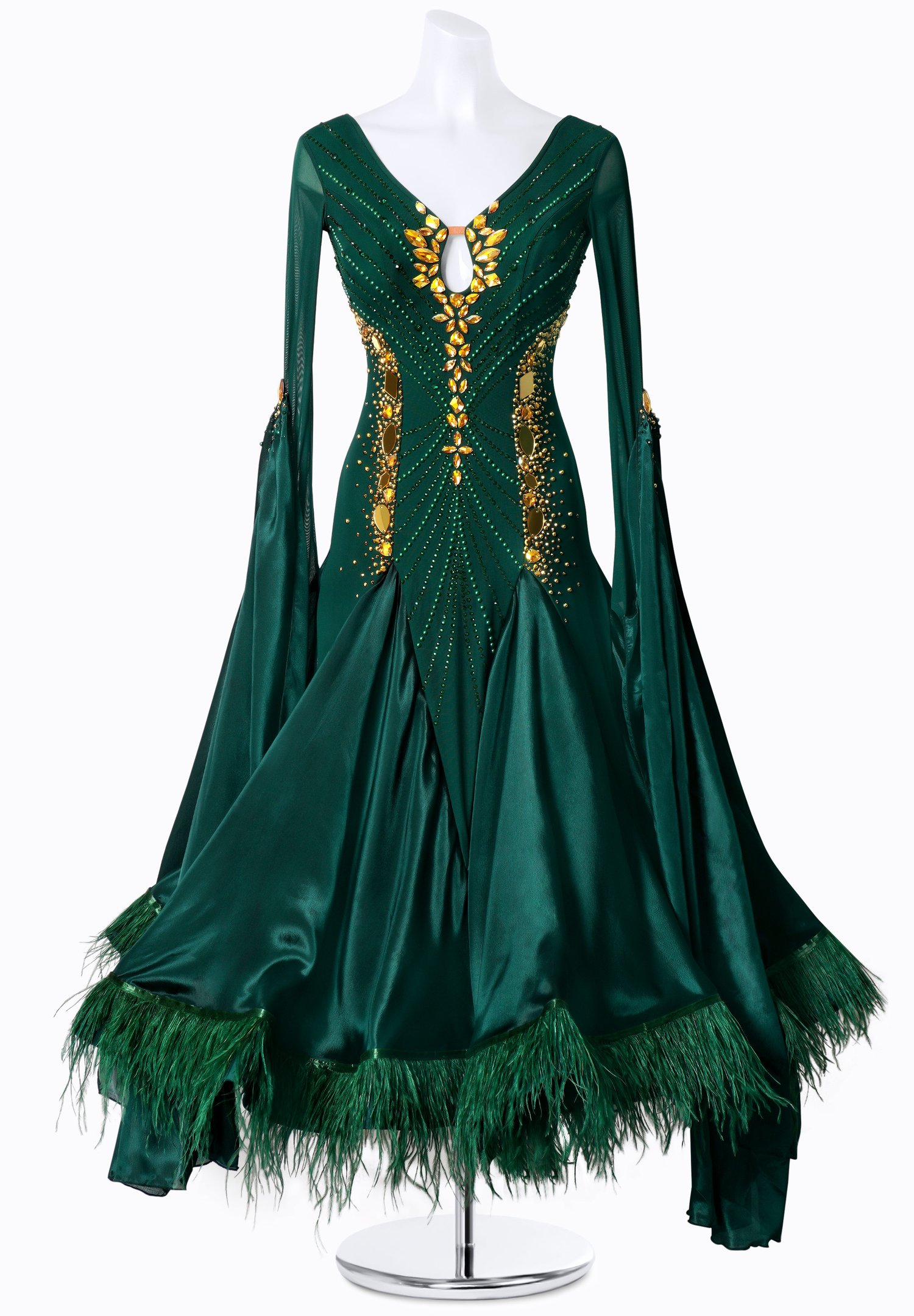 Enchanted Emerald Ballroom Gown MF-B0237 | International Ballroom