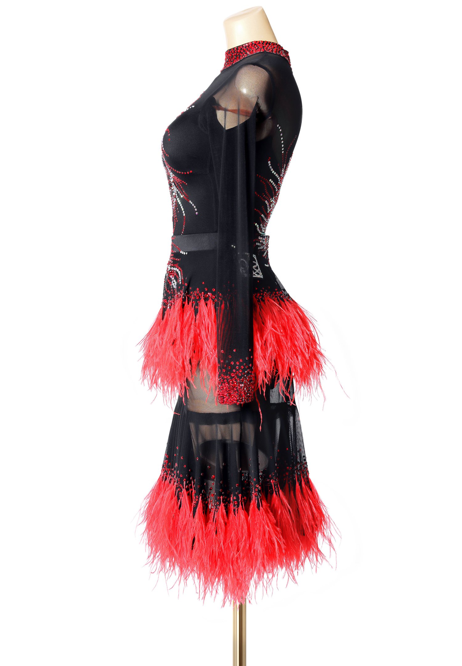 feather peplum dress Feather-print Peplum Bustier Mini Dress