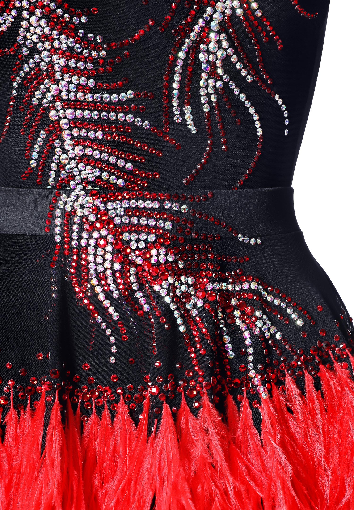 strapless open back dress All The Drama I Need Red Feather Shift Dress – Shop the Mint main image 1