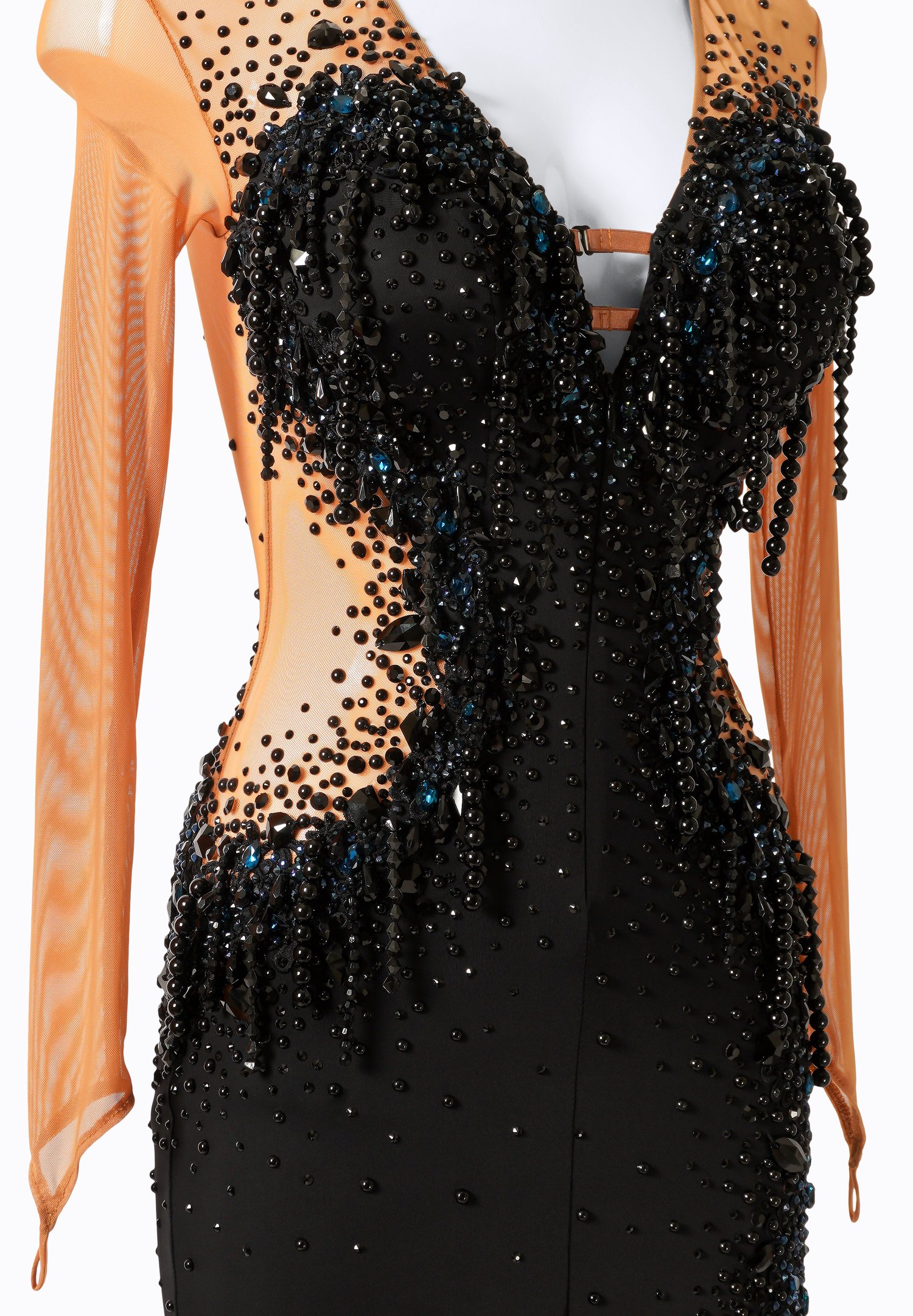 sachin and babi light blue dress black dress with rhinestones