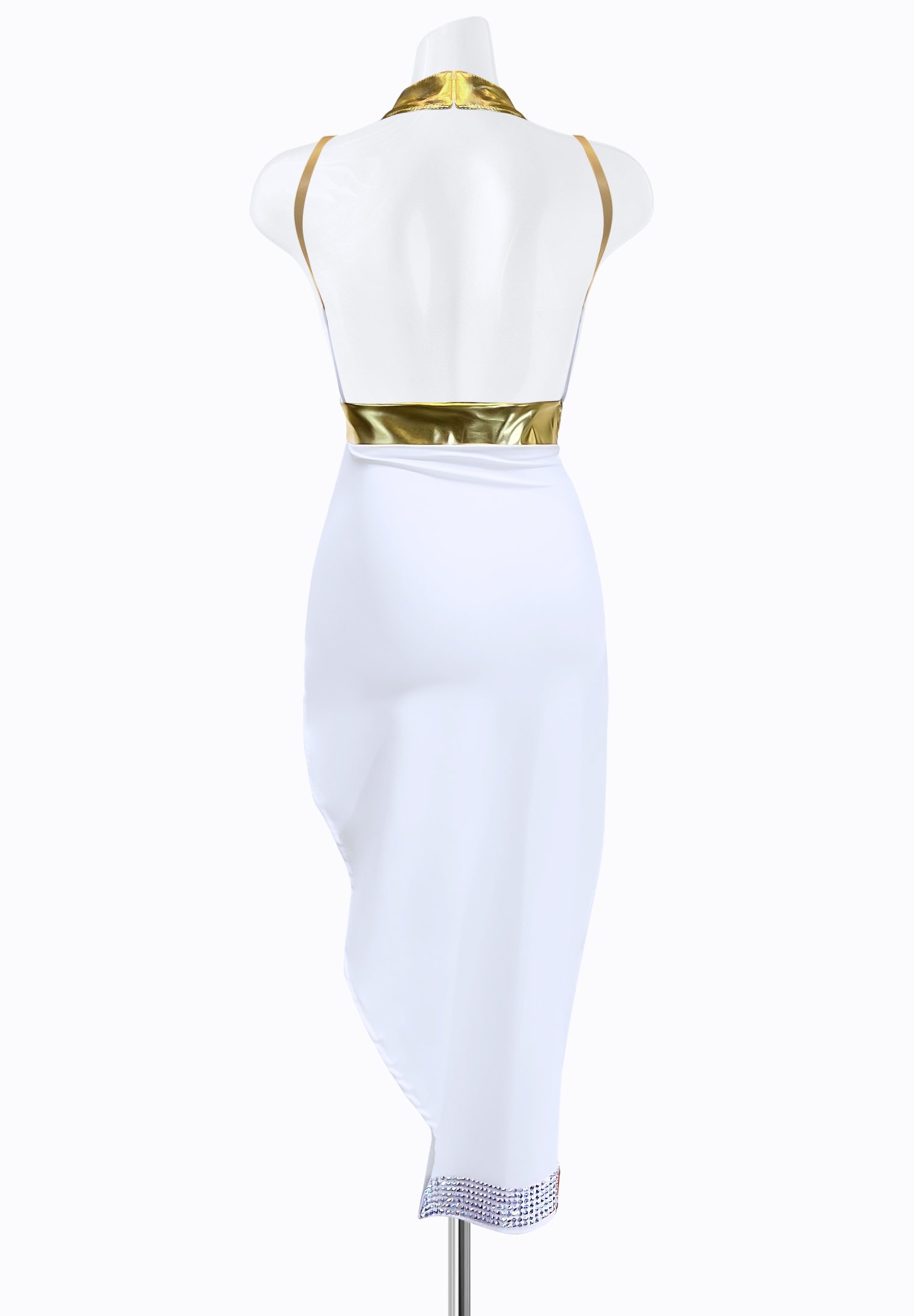 green emerald velvet dress MORPHEW Collection Gold Metal Mesh Dress